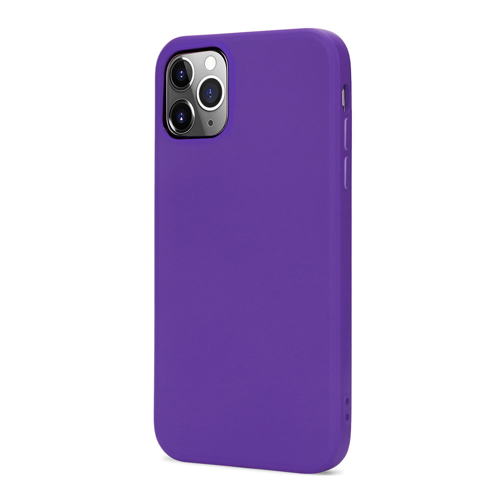 Slim Pro Silicone Full Corner Protection Case for iPHONE 12 / iPHONE 12 Pro 6.1 inch (Purple)